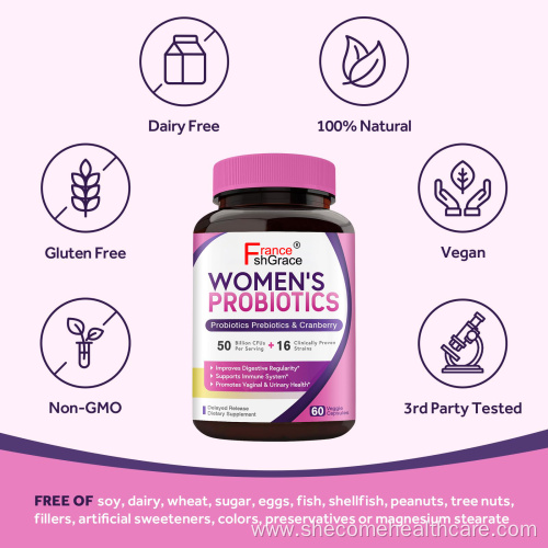 Probiotics Capsules for Women Digestive Health Supplement